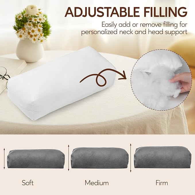 Neck Pillow for Recliner Chair, 14" Adjustable Recliner Pillow for Headrest, Soft Velvet Non-Slip Head Pillow for Recliner, Couch, Chair, Sofa