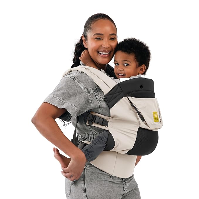 LÍLLÉbaby 3-in-1 Ergonomic CarryOn Airflow DLX Toddler Carrier with Lumbar Support & Breathable Mesh Lining (25-60 lbs), Multi-Position Carrying for Hiking & Travel (Moonbeam)