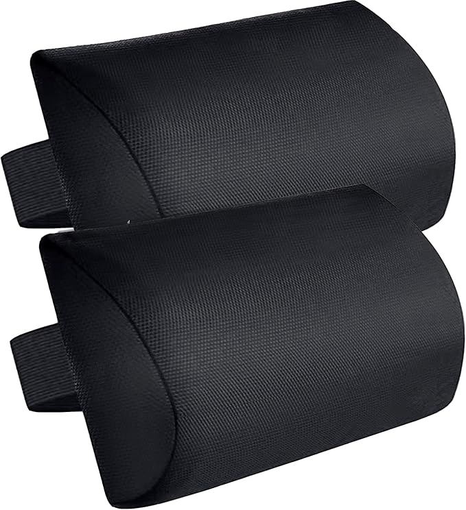 Zero Gravity Chair Set of 2 Replacement Pillow Headrest with Elastic Band, Universal Soft Removable Padded Cushion Head Pillow for Zero Gravity Lounge Folding Patio Lawn Recliner Chairs, Black
