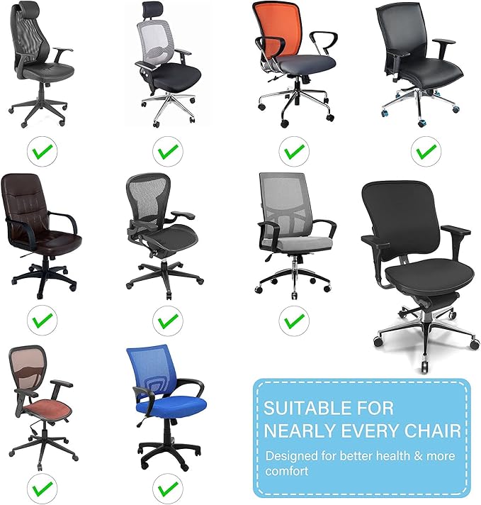 Chair Armrest Cushions Cooling Gel Office Chair Armrest Pads Comfy Gaming Chair Arm Rest Covers for Elbows and Forearms Pressure Relief(Set of 2)