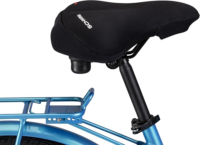 Schwinn Cruise Memory Foam Dual Strap Bike Seat Cover, Saddle Cover for Extra Comfort, Soft, Weather-Resistant Memory Foam, Dual Straps Attach Quickly to Most Adult Cruiser Bike Seats