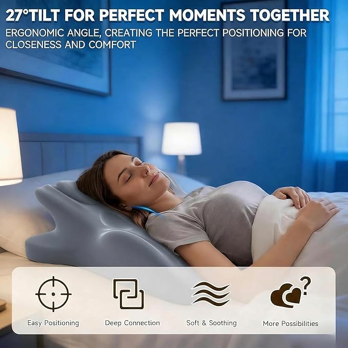 Ergonomic Prone Pillow for Stomach Lying, Multi-Angle Face Down Pillow for Reading in Bed & Phone Use, Breathable Comfortable Support Cushion for Relaxing, Lumbar Back Support for Sleeping