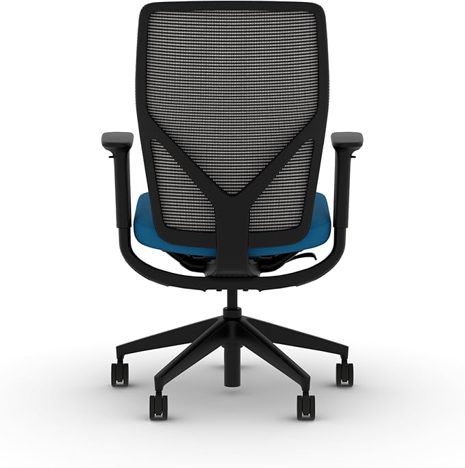 HON Flexion Mesh Office Chair, Height Adjustable Arms, Conference Room Chairs with Lumbar Support, Black Mesh, Black Frame, Peacock
