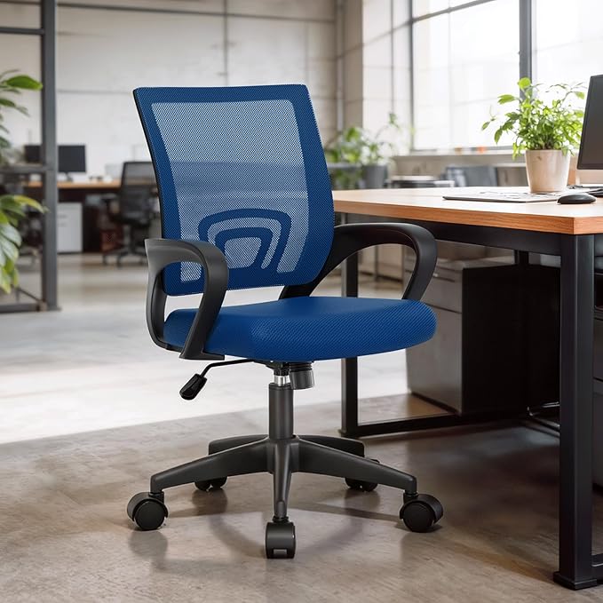 Athena Collection Office Chair - 330Lbs, Breathable Mesh Desk Chair Thickness Cushion with Lumbar Support & Armrest, Rolling Swivel Adjustable Tilt Lock for Home Office/Gaming, Bedroom Study
