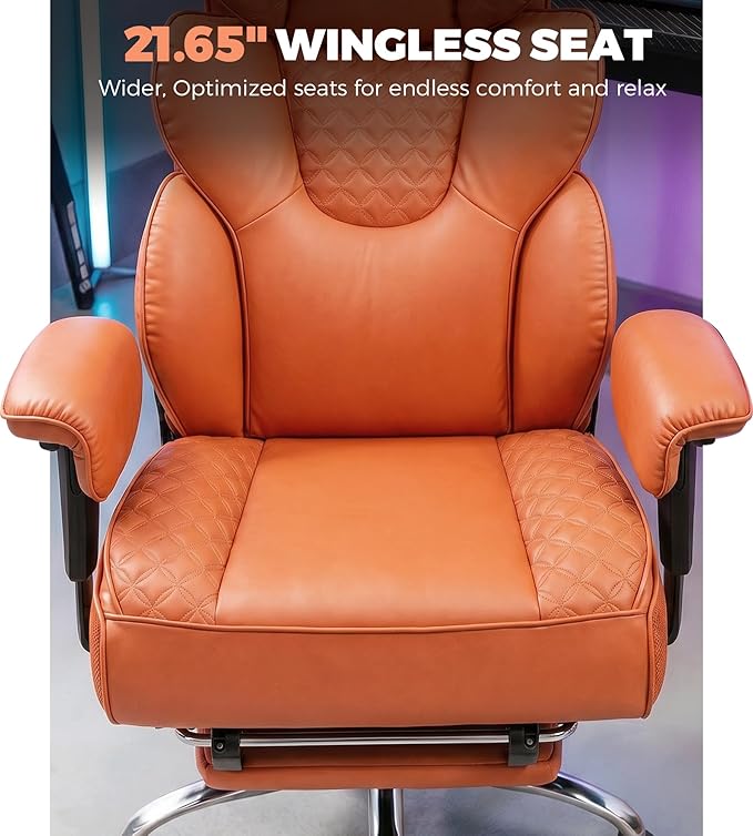 GTPLAYER Big and Tall Gaming Chair Ergonomic Heavy Duty Office Chair Racing Seat with Adjustable Lumbar Pillow Footrest 150° Reclining Thickened Armrests Breathable Mesh for Esports/PC Gaming