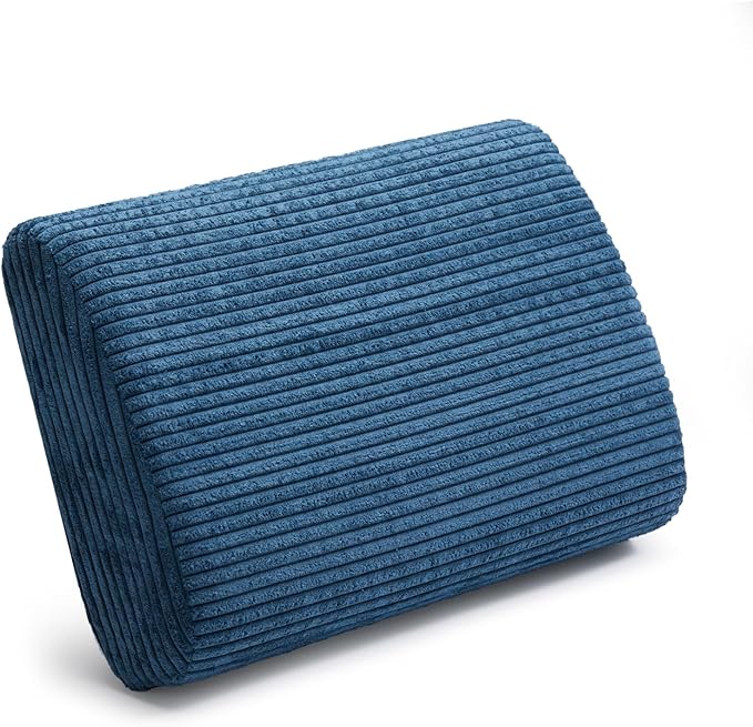 Large Lumbar Cushion Lumbar Support Pillow, Ergonomic Lumbar Pillow with Machine Washable, Help Relieve Pain of Back, Lumbar, Tailbone and Sciatic Nerve Support. (Navy)