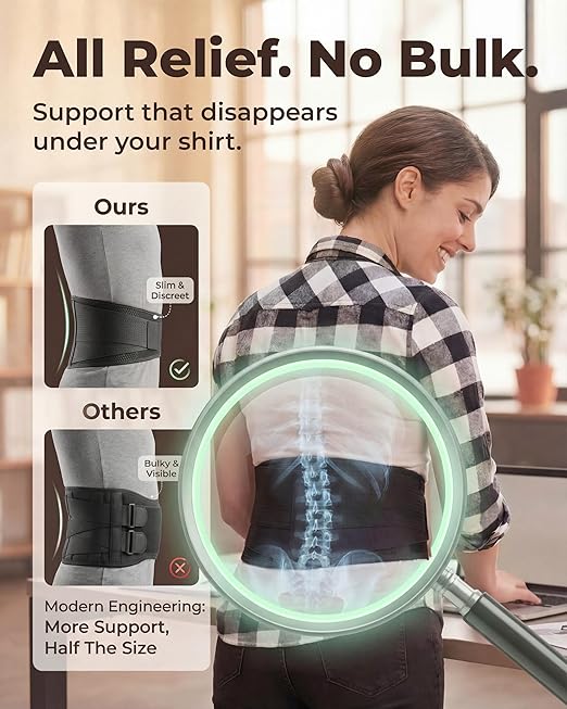 Sparthos Back Support Belt - Immediate Relief from Back Pain, Sciatica, Herniated Disc - Breathable Brace With Lumbar Pad - Lower Backbrace For Home & Lifting At Work - For Men & Women - (X-Small)