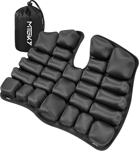 Travel seat Cushion with Built-in Pump,Airplane Seat Cushion-Inflatable Travel Cushion for Long Flights,Portable Inflatable Pad,Coccyx Tailbone Pain Relief Chair Pad (H-Shape)