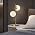 Mid Century Modern Table Lamp, Gold Globe Nightstand Light with 2 LED Bulbs Included, Contemporary Bedside Lamp for Bedroom Living Room Study Decor