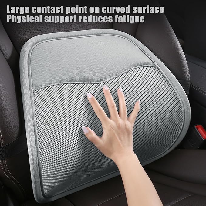 Erice Back Support Pillow, Breathable Ice Silk Lumbar Support Pillow, Back Pillow for Chair, Car Back Cushion for Driving, Lumbar Support for Car, Back Support for Chair (A), 46SD4F89SD