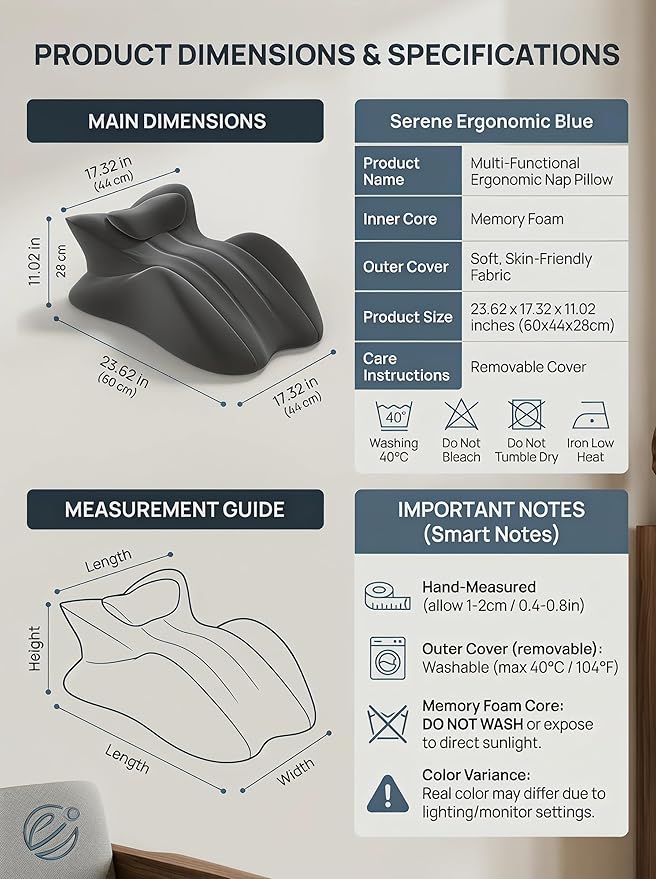 27°Ergonomic Contour Pillow-Memory Foam Back Support for Reading,Bed Rest&Post Surgery Recovery,Lumbar & Neck Pain Relief Cushion (Upgrade to Plus Size Gray 23.62 x 17.32 x 11.02 inches)