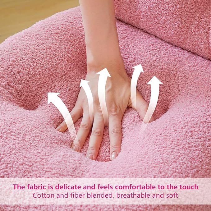 Pink Chair Cushion Non-Slip Desk Chair Cushions with Back Support Soft Plush Office Seat Pad with Ties Rocking Chairs Cushion for Office Car Home Dining Room Kitchen