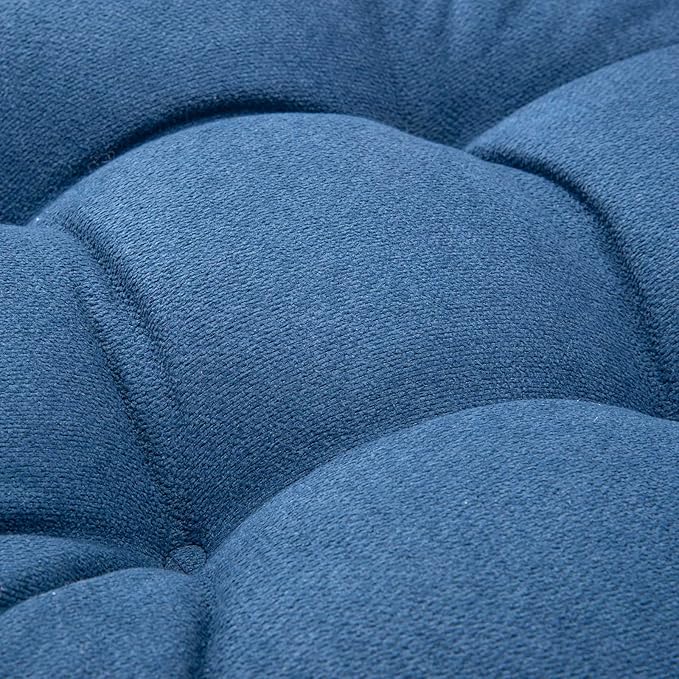 Chair Cushion, Chair Cushions for Dining Chairs, Chair Pads and Mat with Ties for Indoor Kitchen Seat and Desk (Prussian Blue, 4 Count - 17 x 16 in)