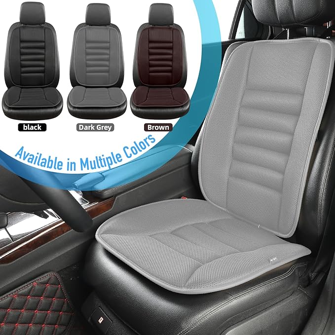 Lofty Aim Car Seat Cushion with Back Support Pillow, Comfy Lumbar Support & Seat Cushion, Memory Foam Driving Pillow for Back-Sciatica Pain Relief, Auto Pad Suitable for Car, Truck, SUV - 4D Mesh Grey