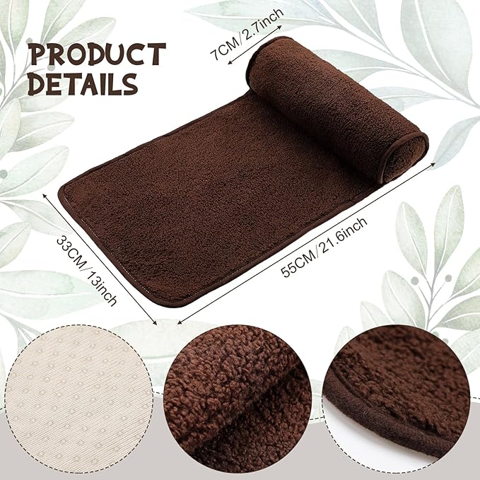 Weysat Neck Head Pillow for Recliner Chair Non Slip Fleece Adjustable Neck Roll Support Headrest Pillow for Travel Home Office Recliner Couch Sofa Armchair(Coffee)