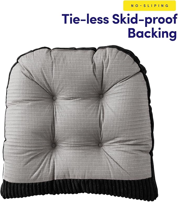 Rocking Chair Cushion Premium Pads Non Skid Slip Backed Set of Upper and Lower with Ties
