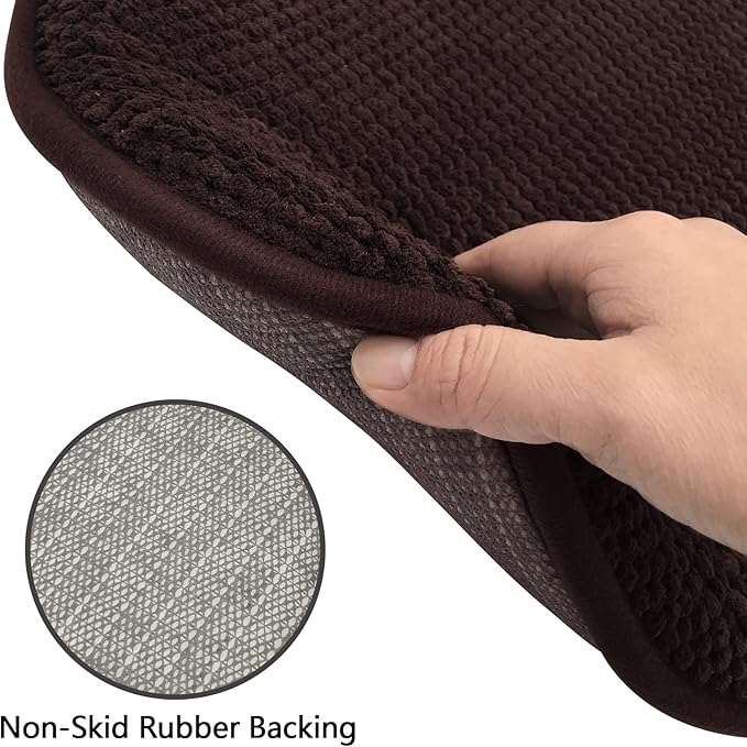 Brown Foam Seat Cushions Kitchen Chairs Pads for Dining Chairs 2 Pack Non Slip Patio Seat Cushions Washable U Shaped Soft Thick Large Metal Wooden Chair Cushions,17" x 15"