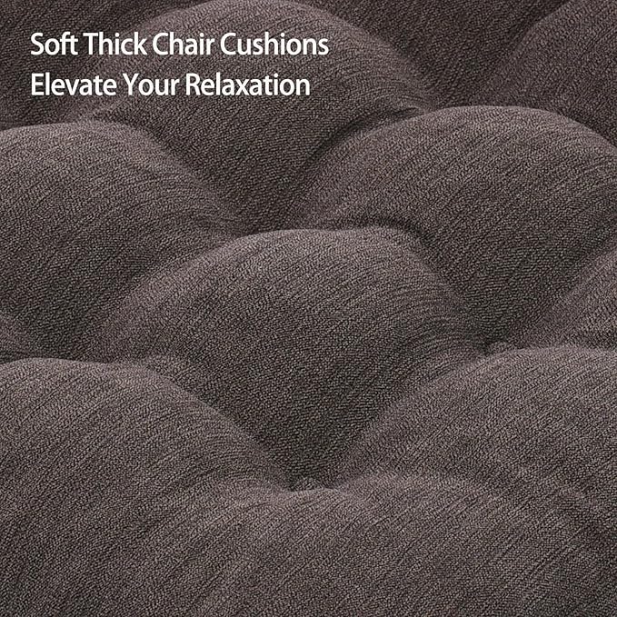 Recliner Cushions for Elderly with Lumbar Support, Patent Design 20x20x4 Inch Thick Chair Cushion Soft Tufted Dual Layer Booster Seat Cushions for Seniors Recliner Risers Taupe 1 Set