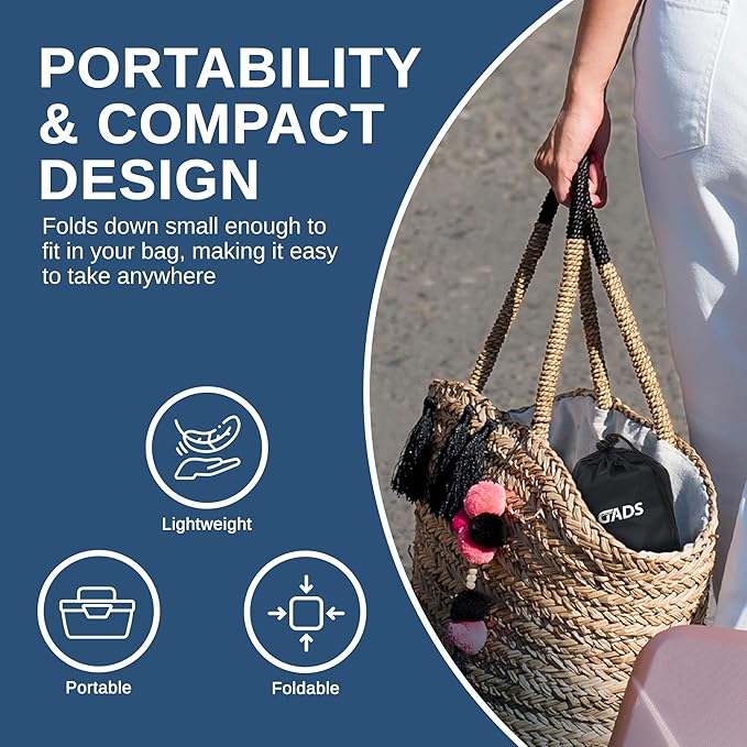 Inflatable Travel Pillow for Airplanes - Lumbar Pillow for Airplane, Car, Office - Compact Back Support - Portable, Adjustable Strap - Small Lumbar Pillow for Travel, Easy Storage