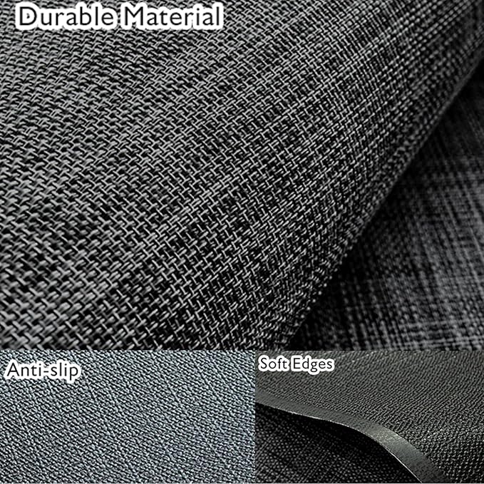 Sycoodeal Office Chair Mat for Hardwood & Tile Floor,Computer Gaming Chair Mat for Rolling Chairs Non-Curve, Anti-Slip, Heavy Duty Floor Protector for Home Office,Dark Black (48" x 55")