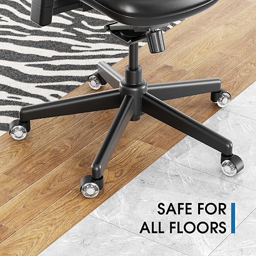 MaxGear 2" Office Chair Wheels Heavy Duty Replacement, Mute Rubber Rotating Desk Chair Wheels, for All Floors Including Hardwood and Carpet, Universal Standard Stem Size, Fits 98%, Set of 5