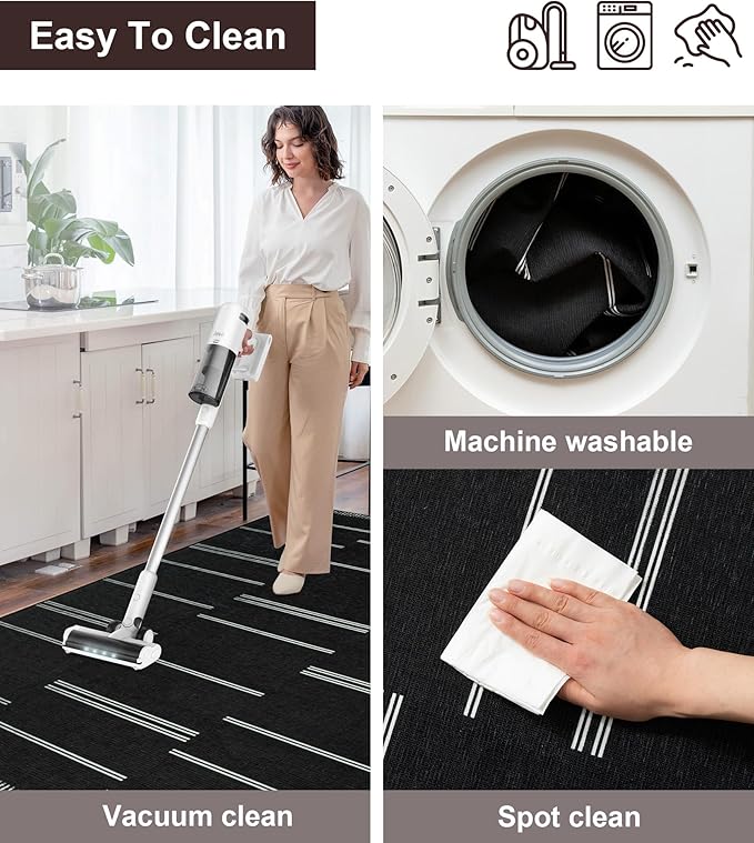 chakme Office Chair Mat for Hardwood Floor, 48"x36" Easy Glide Computer Desk Mat Protector for Rolling Chair Under Desk Rug Nonslip Backing, Machine Wash, (Stripes)