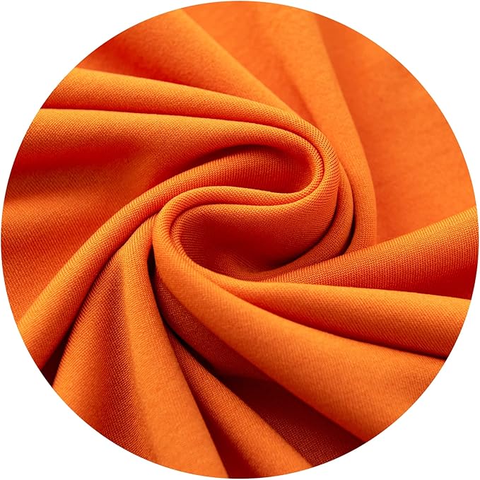DIVA EN CAMINO DEC Stretchable Desk Office Chair Seat Cushion Covers - Universal Spandex Computer Chair Slipcover - Removable Washable Cushion Protectors Anti-Scratch for Dogs, Cats, Pets (Orange)