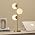 Mid Century Modern 3-Light Table Lamp, Gold Glass Globe Nightstand Light with 3 Color Temperatures, LED Bedside Lamp for Bedroom Living Room Office