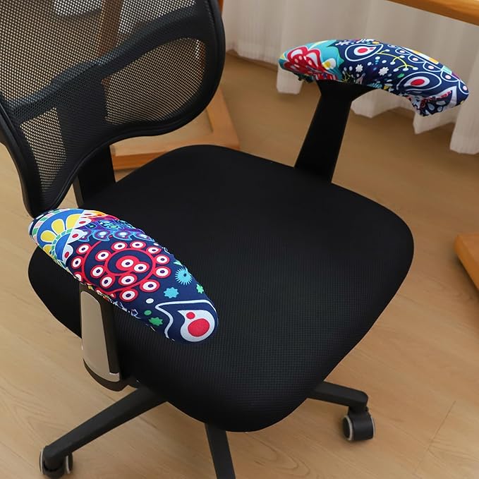 FORCHEER Armrest Covers for Office Chair 12-15 Inch Boho 2 Pieces Elastic Arm Rest Covers for Computer Gaming Chair Arm Slipcovers Washable
