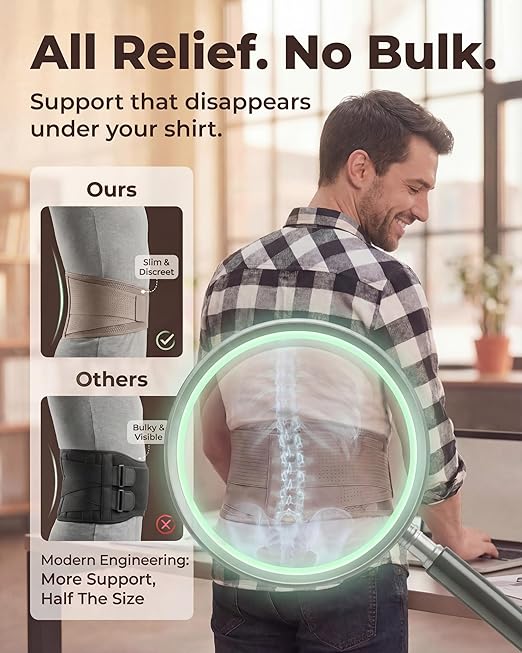 Sparthos Back Support Belt - Relief from Back Pain, Sciatica, Herniated Disc - Breathable Brace With Lumbar Pad For Home & Lifting At Work - For Men & Women - Fits 24–31″ Waist (X-SMALL, Check Sizing)