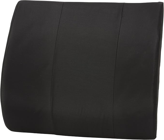 DMI Lumbar Support Pillow for Chair to Assist with Back Support with Removable Washable Cover to Ease Lower Back Pain While Improving Posture, 14 x 13 x 5, Contoured Foam, Standard, Black (Pack of 5)
