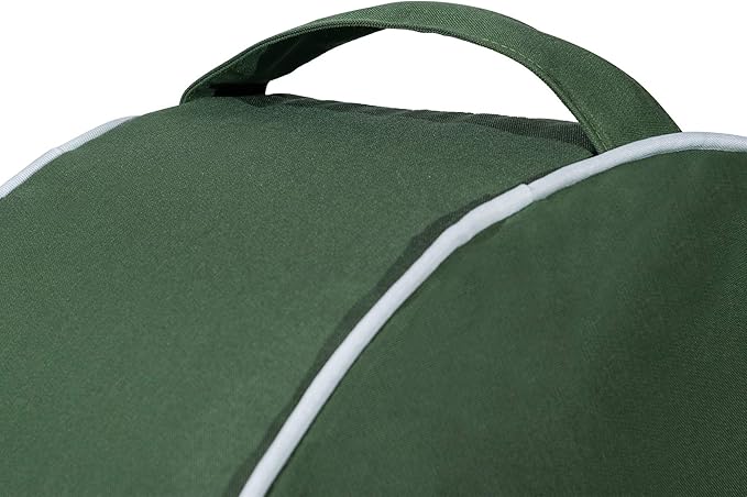 QILLOWAY Inflatable Outdoor Ottoman for Patio, Waterproof Round Pouf, Inflatable Foot Rest, Outdoor Footstool for Poolside, Garden，Camping,Dark Green