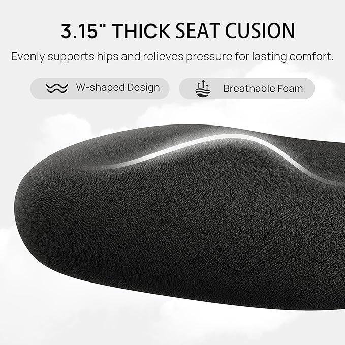CabLady S1 Petite Ergonomic Home Desk Chair with Footrest and Headrest, High Back Fixed Lumbar Support with Detachable Pillow, Reclining Cute Office Chair for Women & Girls, 300 LBS Capacity