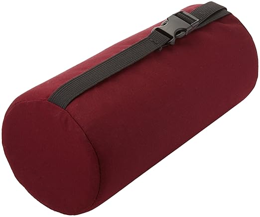 Sammons Preston 37966 Firm Lumbar Roll with Adjustable Strap for Lower Back Pain Relief, Burgundy