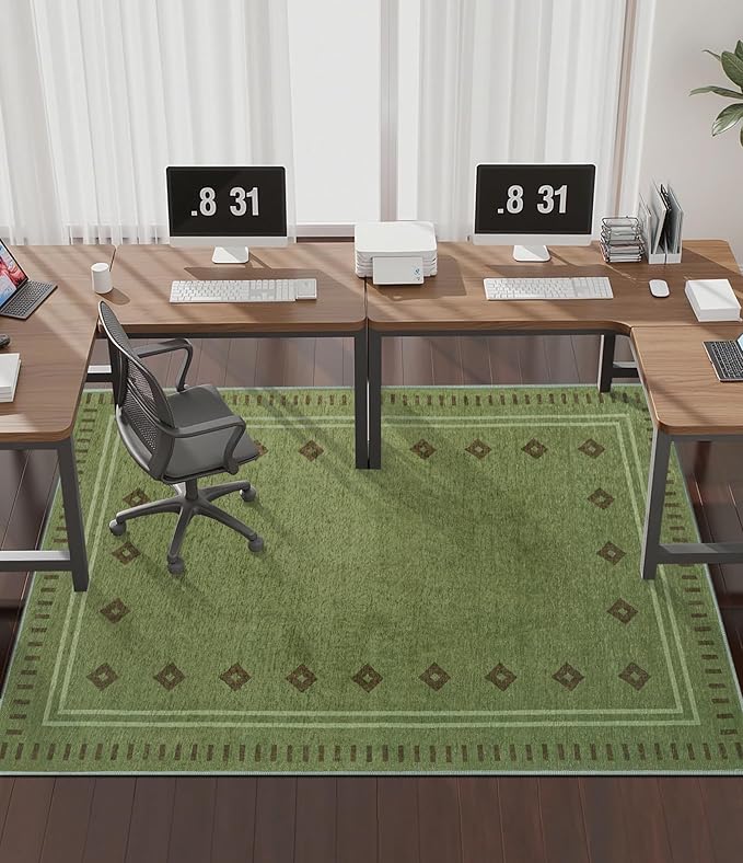 chakme Office Chair Mat for Hardwood Floor, 72"x48" Easy Glide Computer Desk Mat Protector for Rolling Chair Under Desk Rug Nonslip Backing, Machine Wash, (Southwestern Sage)