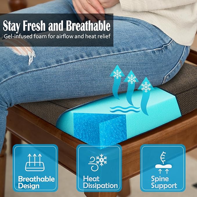 2'' Thick High-Density Foam Indoor Chair Cushions | Dining Chair Pads with Ties, Removable Washable Cover, Kitchen Chair Cushions 17"x16", Dark Brown 4 Pack