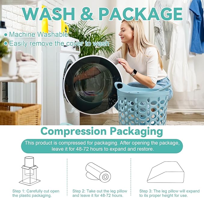 HOMBYS Extra Large Recliner Leg Pillow Support, 5 inch Thick Foam Foot Rest Cushion for Couch, Ergonomic and Multifunctional Leg Elevation Pad for Sofa, Chair, Bed(Grey)