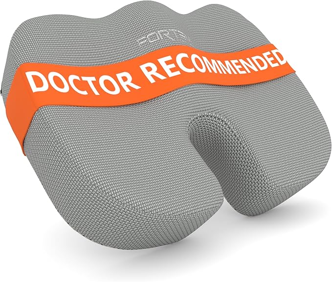 FORTEM Seat Cushion, Office Chair Cushion, Memory Foam Car Seat Cushions, Sciatica Coccyx Tailbone Pain Relief, Chair Cushions for Back Support, Sitting Pad for Gaming, Washable Cover, Non Slip