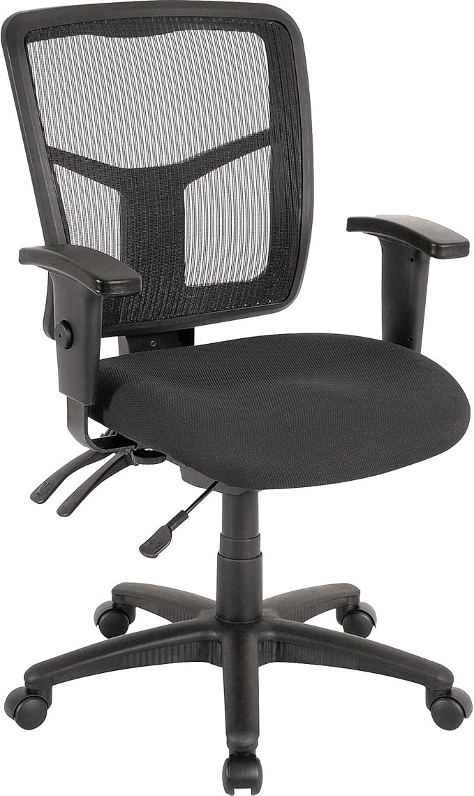 Lorell, LLR86201, ErgoMesh Series Managerial Mid-Back Chair