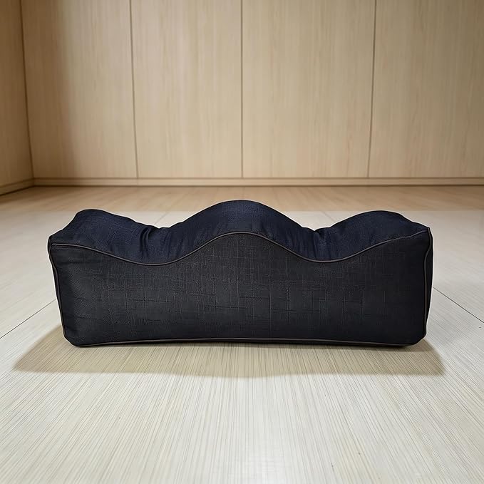 Ergonomic Leg Pillow with Wave Design – Adjustable Lumbar & Foot Support Cushion for Pregnancy, Back Pain Relief, and Sofa/Bed Use – Removable Cover, Breathable Bamboo Linen Fabric