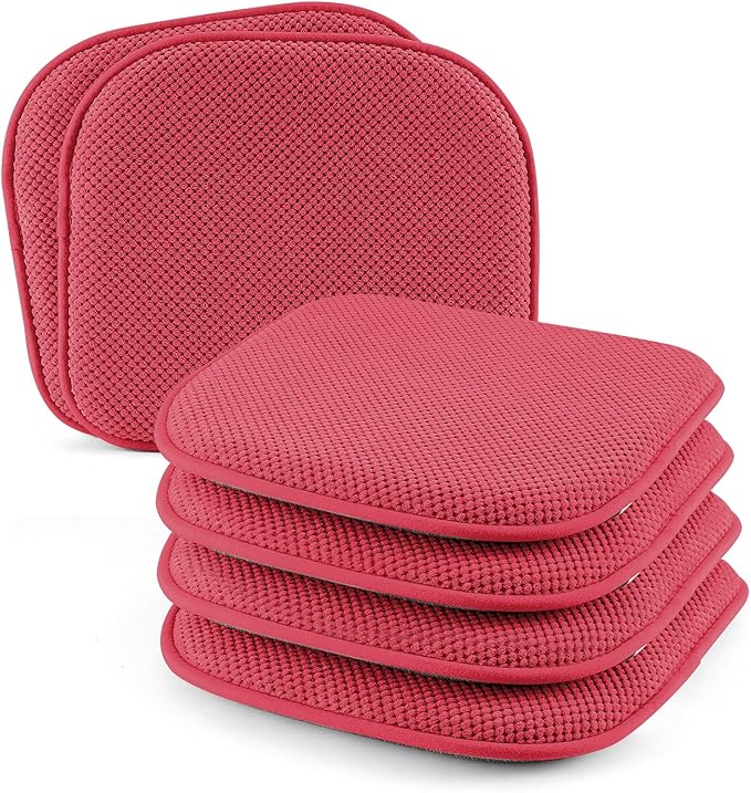 SWEMSTAR Chair Cushions - 15"*17" Kitchen Dining Chair Pads Foam Seat Cushion for Chairs Barstool Cushions Non Slip Seat Pad