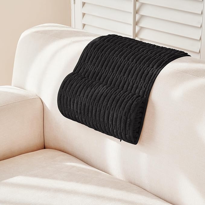 Headrest and Support Pillow,Recliner Pillow for Neck, Head, or Foot for Office or Massage Chairs, Neck Pain Relief and Cervical Support. Nonslip, Removable Cover (Black, 5.5" Wx13 Lx3 H)