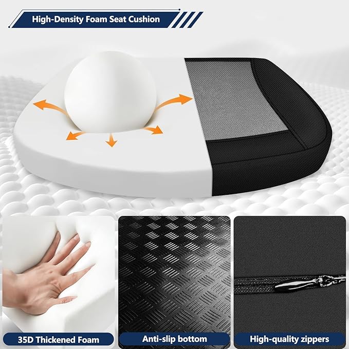Seat Cushion,Lumbar Support Pillow for Office Chair,Ergonomic Memory Foam Back Support Pillow, High Density Foam Chair Cushion for Sciatica Pain Relief Coccyx Pad for Chair,Car,Desk,Grey