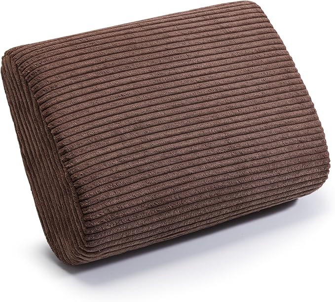 Large Lumbar Cushion Lumbar Support Pillow, Ergonomic Lumbar Pillow with Machine Washable, Help Relieve Pain of Back, Lumbar, Tailbone and Sciatic Nerve Support. (Brown)