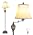 Traditional Floor Lamp with 350° Swing Arm,3 Color Temperatures,Dark Brown