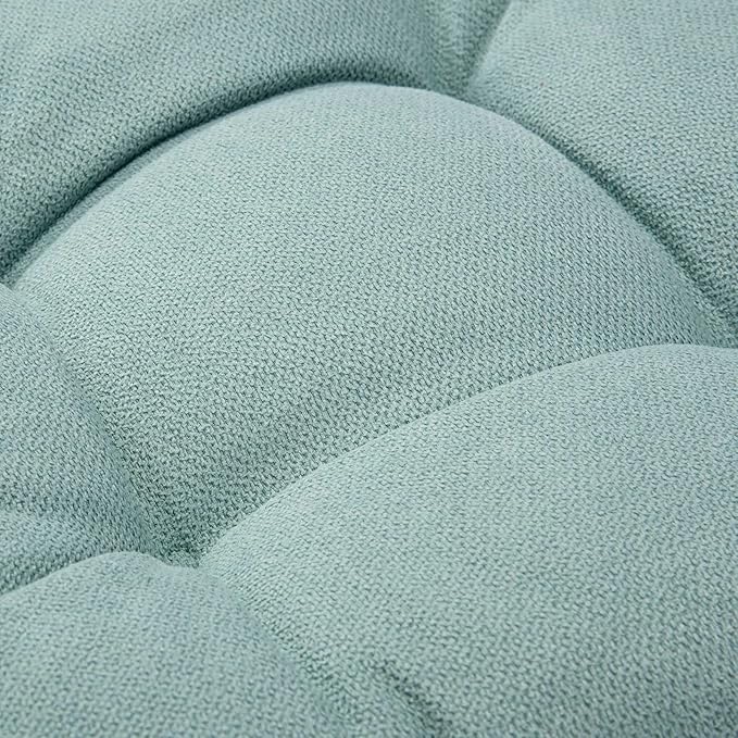 Chair Cushion, Chair Cushions for Dining Chairs, Chair Pads and Mat with Ties for Indoor Kitchen Seat and Desk (Aqua Blue, 4 Count - 17 x 16 in)