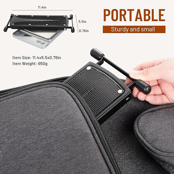 CAHAYA Guitar Foot Stool: 6 Position Height Guitar Foot Rest Folding Extra Stable Foot Rest Stool with Rubber Feet and Non-Slip Rubber Pad for Classical Guitar Player CY0337
