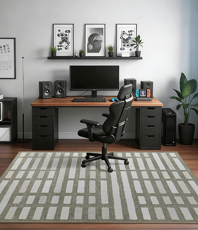 chakme Office Chair Mat for Hardwood Floor, 72"x48" Easy Glide Computer Desk Mat Protector for Rolling Chair Under Desk Rug Nonslip Backing, Machine Wash, (Dark Brown Plaid)