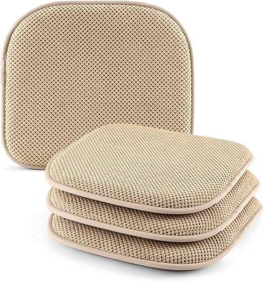 SWEMSTAR Chair Cushions - 15"*17" Kitchen Dining Chair Pads Foam Seat Cushion for Chairs Barstool Cushions Non Slip Seat Pad