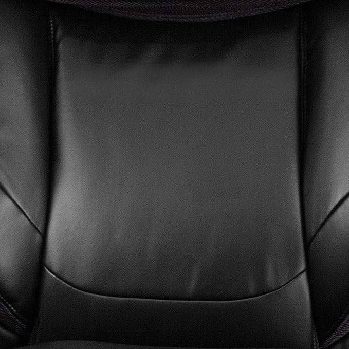 Flash Furniture Hercules Series High-Back Swivel LeatherSoft Office Chair, Ergonomic Executive Chair with Headrest and Adjustable Height, Black